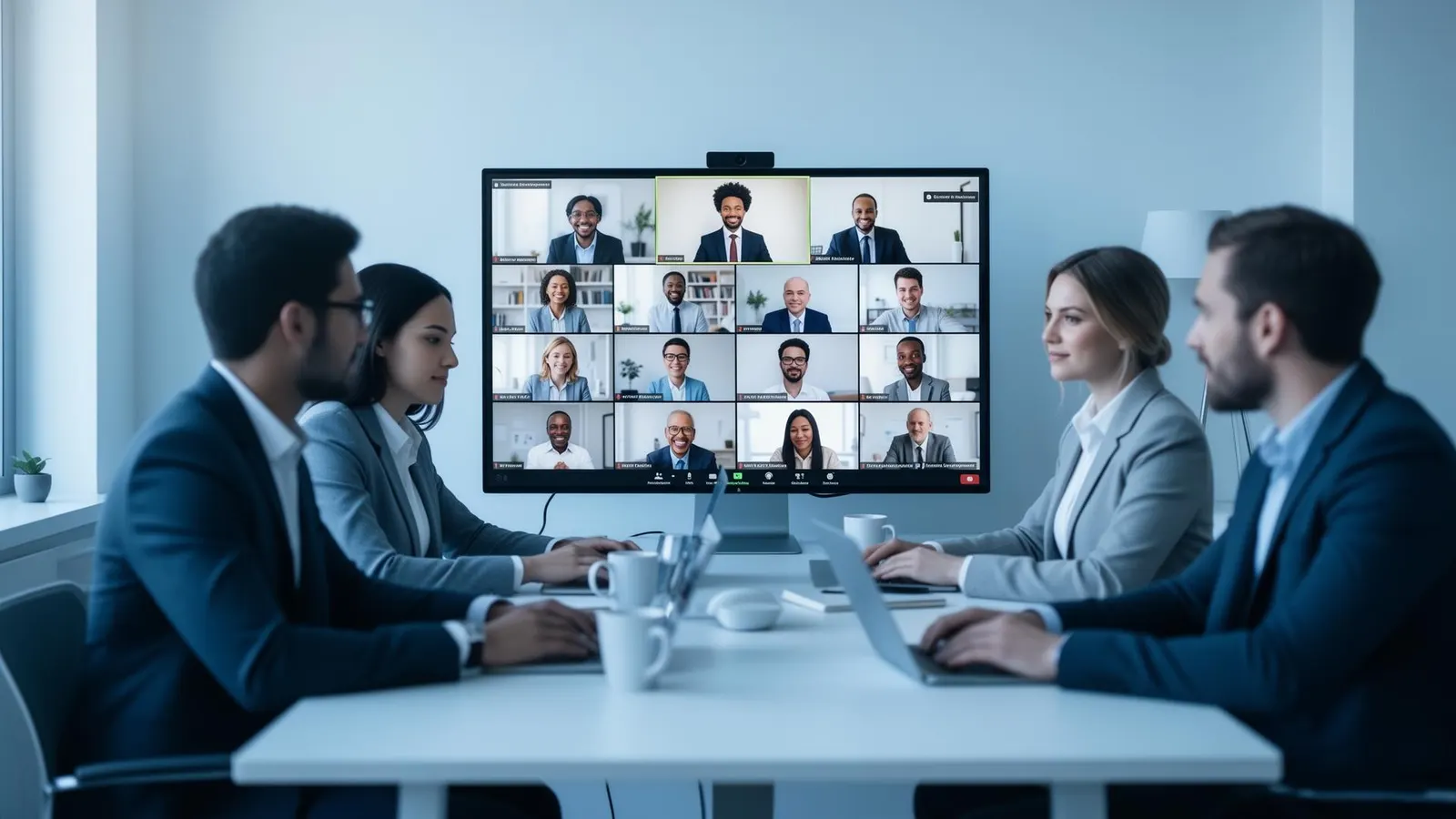Remote business development team on a strategy call